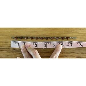 Vintage Sterling Silver  & Baltic Amber Bracelet Art Deco Hallmark